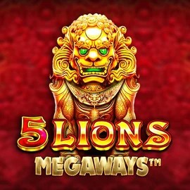 5 Lions Megaways online game logo by Pragmatic Play on yoyosspins.com