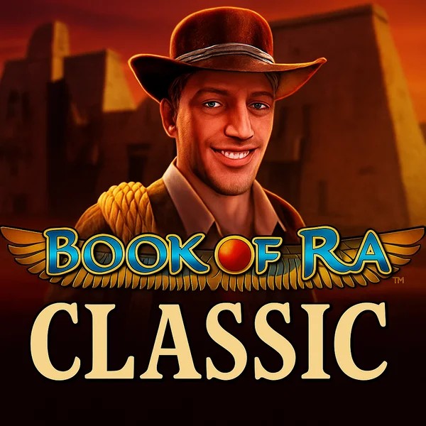Book of Ra Classic slot logo by Novomatic at Yoyo Casino