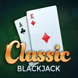 Classic Blackjack online game logo by Red Tiger Gaming on yoyosspins.com