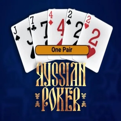 Russian Poker slot logo by OneTouch Games at Yoyo Casino