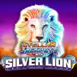 Stellar Jackpots with Silver Lion slot logo by Lightning Box Game at Yoyo Casino